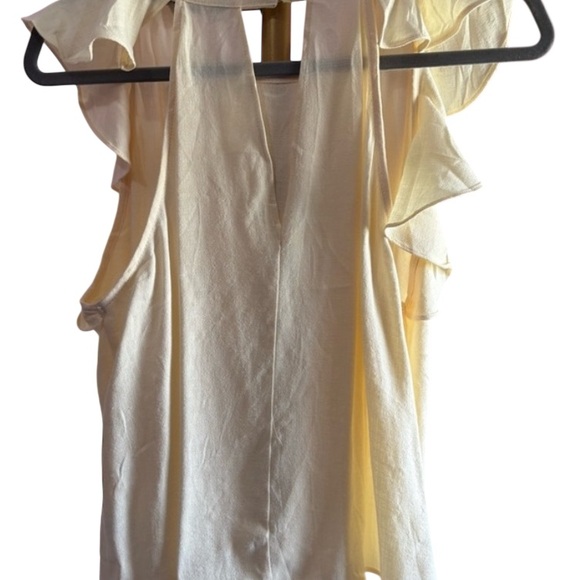 Zara Cream Ruffle Sleeve Blouse - Picture 3 of 4